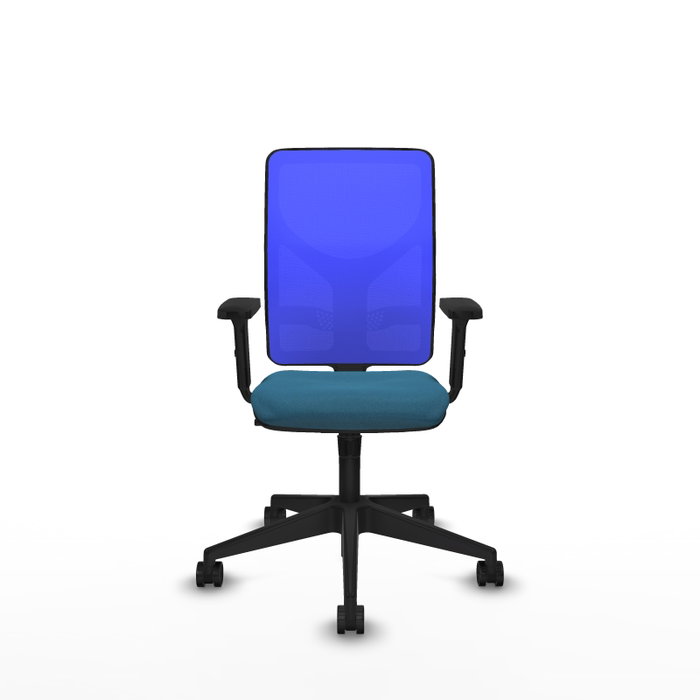 PIQUERAS Y CRESPO Silla de oficina Motilla con mecanismo Sincro, Verde petróleo y Azul