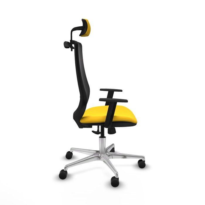 PIQUERAS Y CRESPO Silla de oficina Mardos con Mecanismo Sincro, Amarillo y Negro