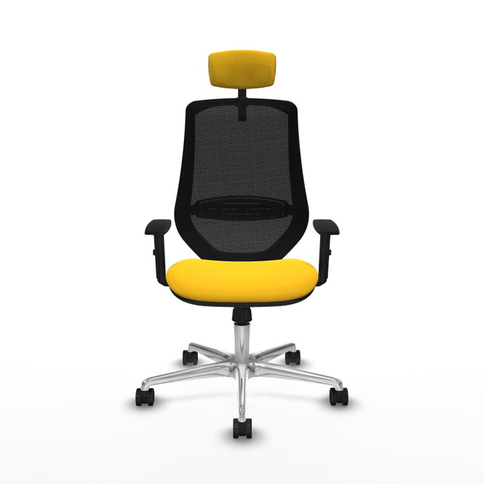 PIQUERAS Y CRESPO Silla de oficina Mardos con Mecanismo Sincro, Amarillo y Negro