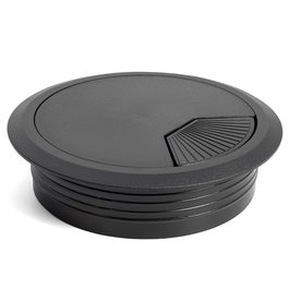 Herrajes Alk Pasacable Redondo Ø80 H22 Negro