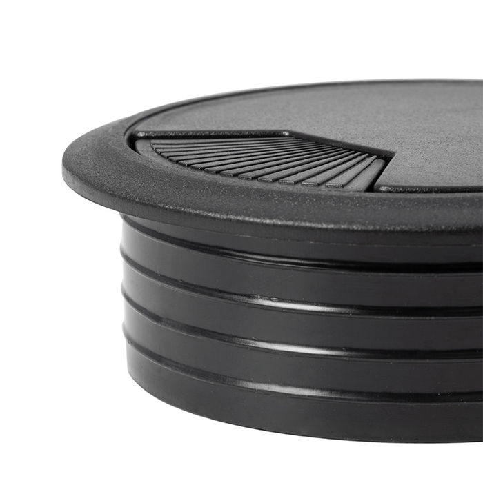 Herrajes Alk Pasacable Redondo Ø80 H22 Negro