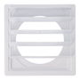 Edm Rejilla Ventilación Cuadrada Empotrable Lamas Móviles 170x170mm ø120mm ABS Blanca