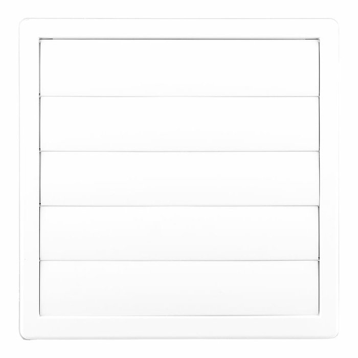 Edm Rejilla de ventilación cuadrada empotrable con lamas móviles 170x170mm blanca Edm Rejilla de ventilación cuadrada empotrable con lamas móviles 170x170mm blanca