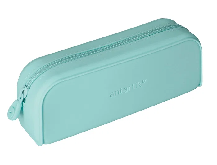 Antartik Estuche Portatodo Prisma Silicona Soft Rectangular Verde Menta