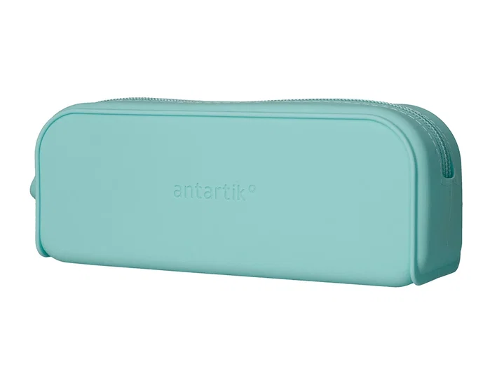 Antartik Estuche Portatodo Prisma Silicona Soft Rectangular Verde Menta