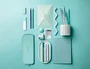 Antartik Estuche Portatodo Prisma Silicona Soft Rectangular Verde Menta