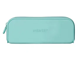Antartik Estuche Portatodo Prisma Silicona Soft Rectangular Verde Menta