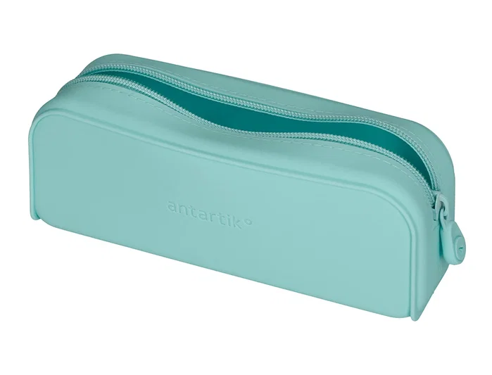 Antartik Estuche Portatodo Prisma Silicona Soft Rectangular Verde Menta