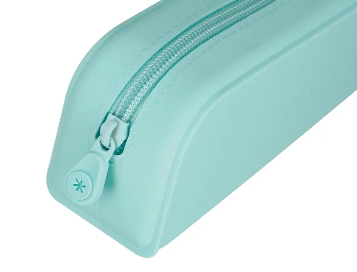 Antartik Estuche Portatodo Prisma Silicona Soft Rectangular Verde Menta