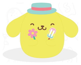 Jazwares Sanrio Squishmallow Pompompurin Popsicle 20 cm