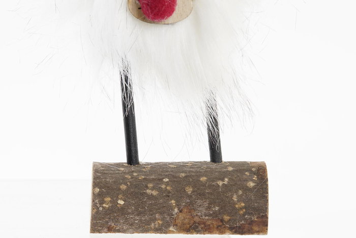 DKD Home Decor Figura Navidad Reno Estilo Alpino Gris Blanco Poliester 5 x 16 x 7 cm (2 Unidades)