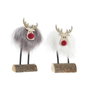 DKD Home Decor Figura Poliéster Navidad Alpina Surtido de 2