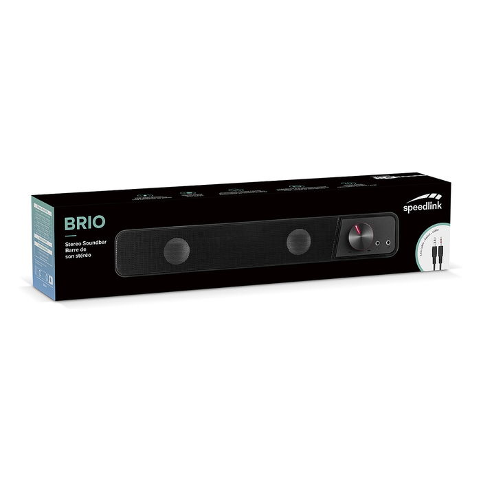 Speedlink BRIO - Soundbar Altavoces Estéreo, 6 W, Bluetooth, Negro