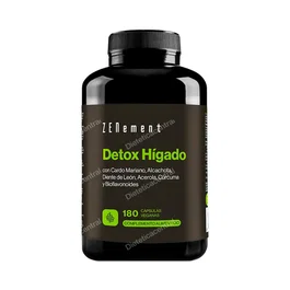 ZENEMENT Detox Hígado 180 Cápsulas - Apoya la Digestión y la Eliminación de Toxinas, Fórmula Vegana y Sin Gluten