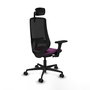 PIQUERAS Y CRESPO Silla de oficina Mardos con mecanismo Sincro/Traslack, Morado y Negro