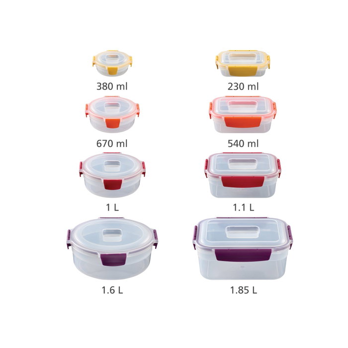 Joseph Joseph Nest Lock Juego de 8 Recipientes para Alimentos Multicolor