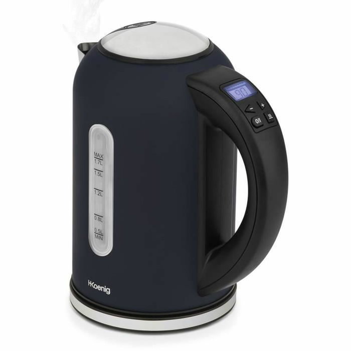 HKoenig Boe56 Hervidor programable 1,7L Azul noche mate y acero inoxidable
