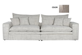 DKD Home Decor Sofá Lino Pluma Blanco 296x99x100