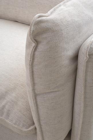 DKD Home Decor Sofá Lino Pluma Blanco 296x99x100