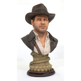 Diamond Select Toys Indiana Jones Figura Busto Legends in 3D 1/2 Escala 5.5cm Edición Limitada 1000 Uds Certificado Autenticidad