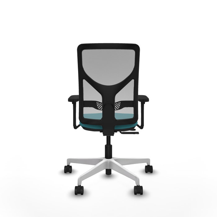 PIQUERAS Y CRESPO Silla de oficina Motilla con mecanismo Sincro/Traslack, Turquesa y Gris