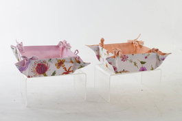 DKD Home Decor Cesta Algodón BLOOM 2 Multicolor Surtido de 2