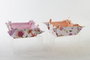DKD Home Decor Cesta Shabby Multicolor 34 x 8 x 34 cm Algodón (6 Unidades)