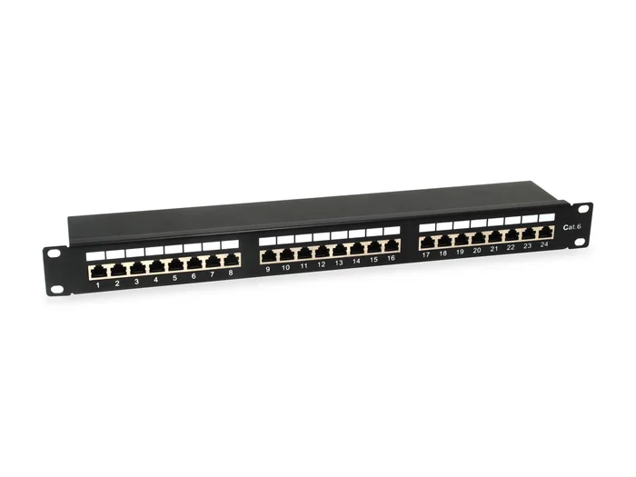 Equip 326425 Patch Panel 24 puertos Cat6 apantallado negro