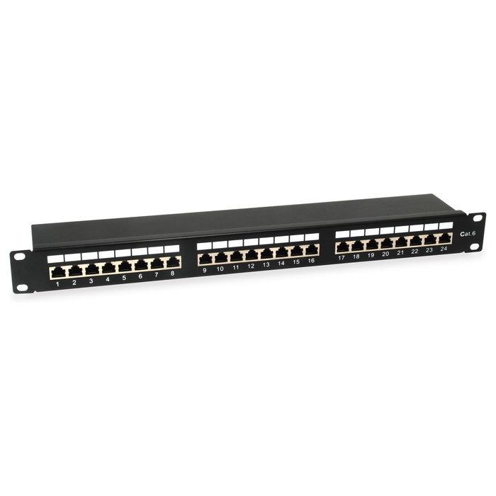 Equip 326425 Patch Panel 24 puertos Cat6 apantallado negro