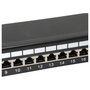 Equip Patch Panel 24 Puertos Categoría 6 (Cat6) Apantallado Color Negro