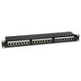 Equip Patch Panel 24 Puertos Categoría 6 (Cat6) Apantallado Color Negro