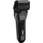 Grundig MS 8330 Afeitadora de Láminas con Sensor BeardCare y Carga USB, Cromo Mate Oscuro / Rojo