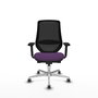 PIQUERAS Y CRESPO Silla de oficina Mardos con mecanismo Sincro/Traslack, Morado y Negro