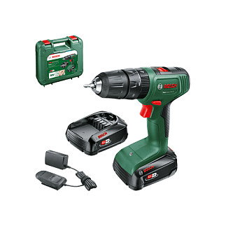Bosch EasyImpact 18V-40 Taladro de impacto inalámbrico con 2 baterías de 2,0 Ah y maletín Bosch EasyImpact 18V-40 Taladro de impacto inalámbrico con 2 baterías de 2,0 Ah y maletín