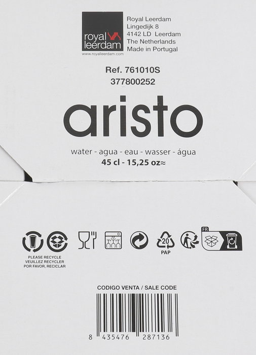 Aristo Set 6 Vasos de Agua 45 cl Ensemble