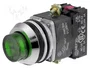 PROMET Interruptor de presión verde 24V 30mm