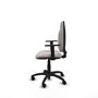 Silla de oficina Algarra con mecanismo Contacto permanente básico tapizada con Similpiel color Blanco. Equipada con Base poliamida negra, Brazos 1D y Ruedas de nailon 50 mm