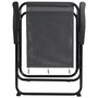 Home Deco Factory Silla Plegable Gris Acero y Poliéster Exterior 84 cm