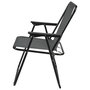 Home Deco Factory Silla Plegable Gris Acero y Poliéster Exterior 84 cm