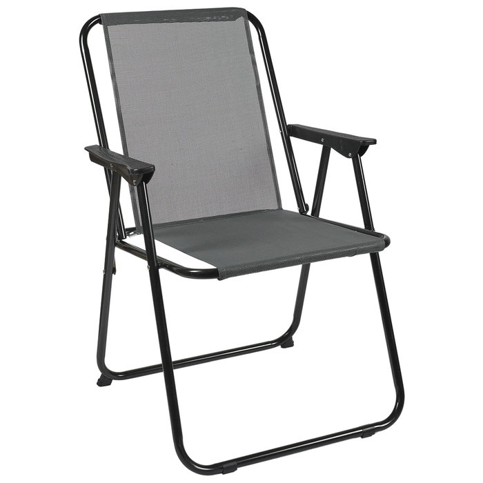 Home Deco Factory Silla Plegable Gris H.84 cm Home Deco Factory Silla Plegable Gris H.84 cm