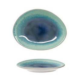 Summa Plato Hondo Ocean Green de Gres, Color Turquesa, 20 cm - Vajilla (Set de 6)