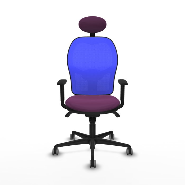 PIQUERAS Y CRESPO Silla de oficina Jorquera con mecanismo Sincro, Morado y Azul