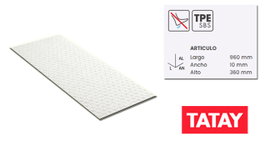 Tatay Alfombrilla de Baño Diamond Blanco 96 x 36 cm