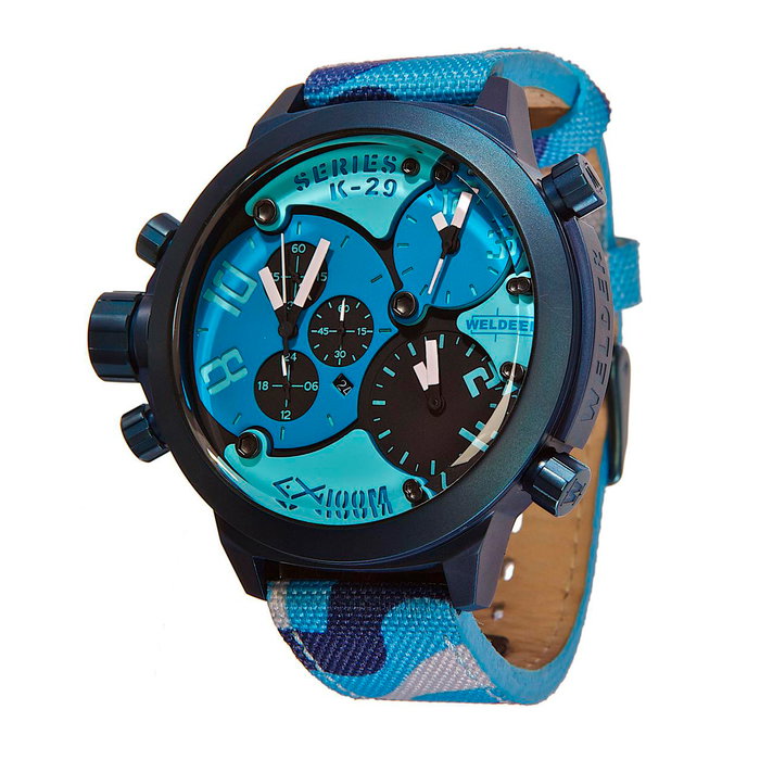 Welder K29-8006 con caja azul y correa multicolor