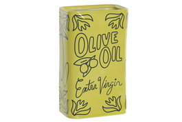 DKD Home Decor Jarrón de Gres Amarillo con Detalles de Olivo