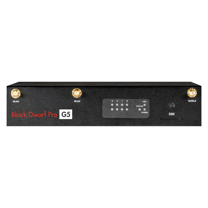 Securepoint Black Dwarf Pro G5 - Firewall 2.83 Gbit/s, VPN 0.42 Gbit/s, WiFi 802.11ac, 15 Usuarios, 4x GbE, Doble Banda, SSD Securepoint Black Dwarf Pro G5 - Firewall 2.83 Gbit/s, VPN 0.42 Gbit/s, WiFi 802.11ac, 15 Usuarios, 4x GbE, Doble Banda, SSD