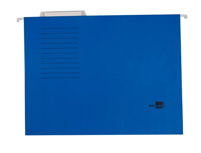 Liderpapel Carpeta Colgante Folio Azul en Cartulina Kraft 250 g/m² con Varillas Metálicas Liderpapel Carpeta Colgante Folio Azul en Cartulina Kraft 250 g/m² con Varillas Metálicas