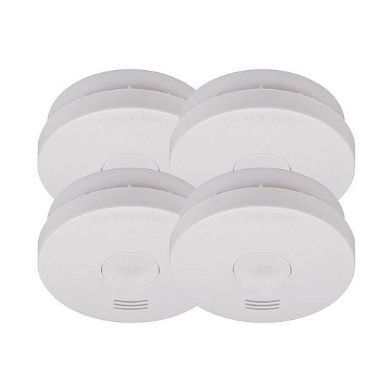 Brennenstuhl Pack de 4 Detectores de Humo con Batería de 10 Años VDS3131
