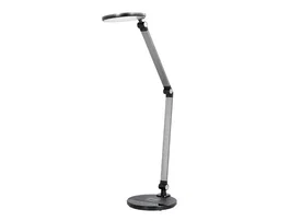 Q-connect Lámpara Escritorio LED 9W 600 LM Táctil 3 Niveles Blanca Cabeza Brazo Orientable Inalámbrica Negro