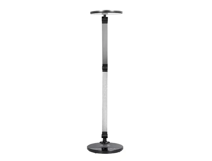 Q-connect Lámpara Escritorio LED 9W 600 LM Táctil 3 Niveles Blanca Cabeza Brazo Orientable Inalámbrica Negro